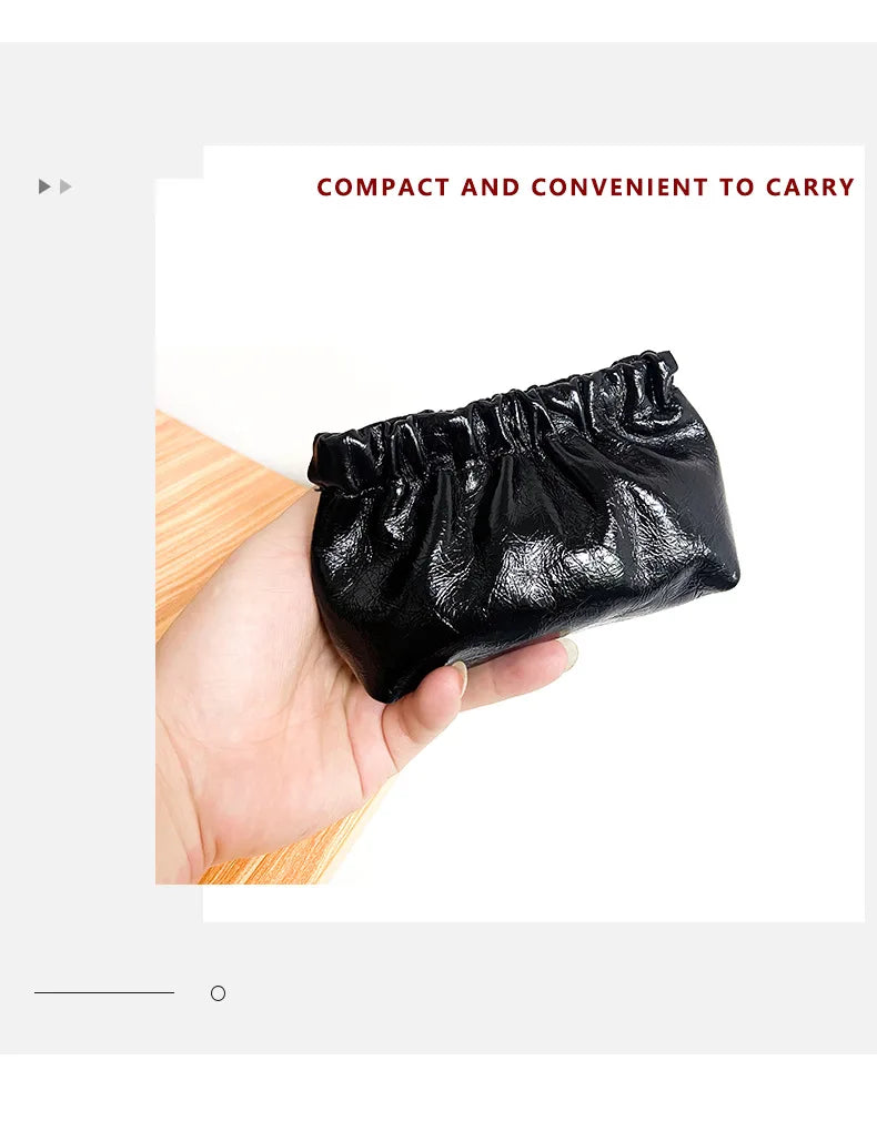 Carteira de couro genuíno das mulheres bolsa de moedas para senhoras clipe dinheiro bolso embreagem batom fone de ouvido bolsa de armazenamento bolsos