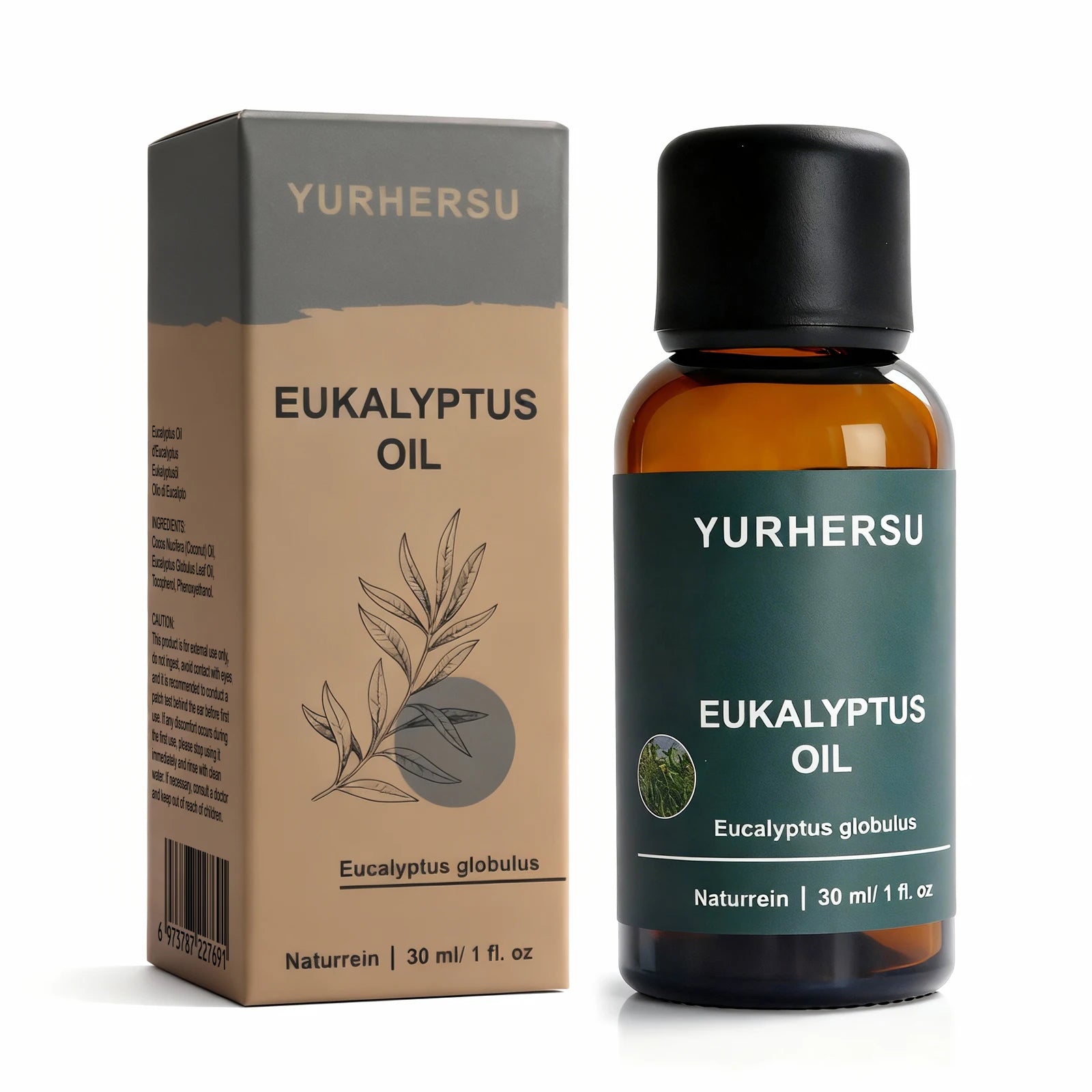 Óleo de eucalipto natural 100% puro para difusor, relaxamento, alívio frio, cuidados com a pele e cabelo, garrafa de 30ml