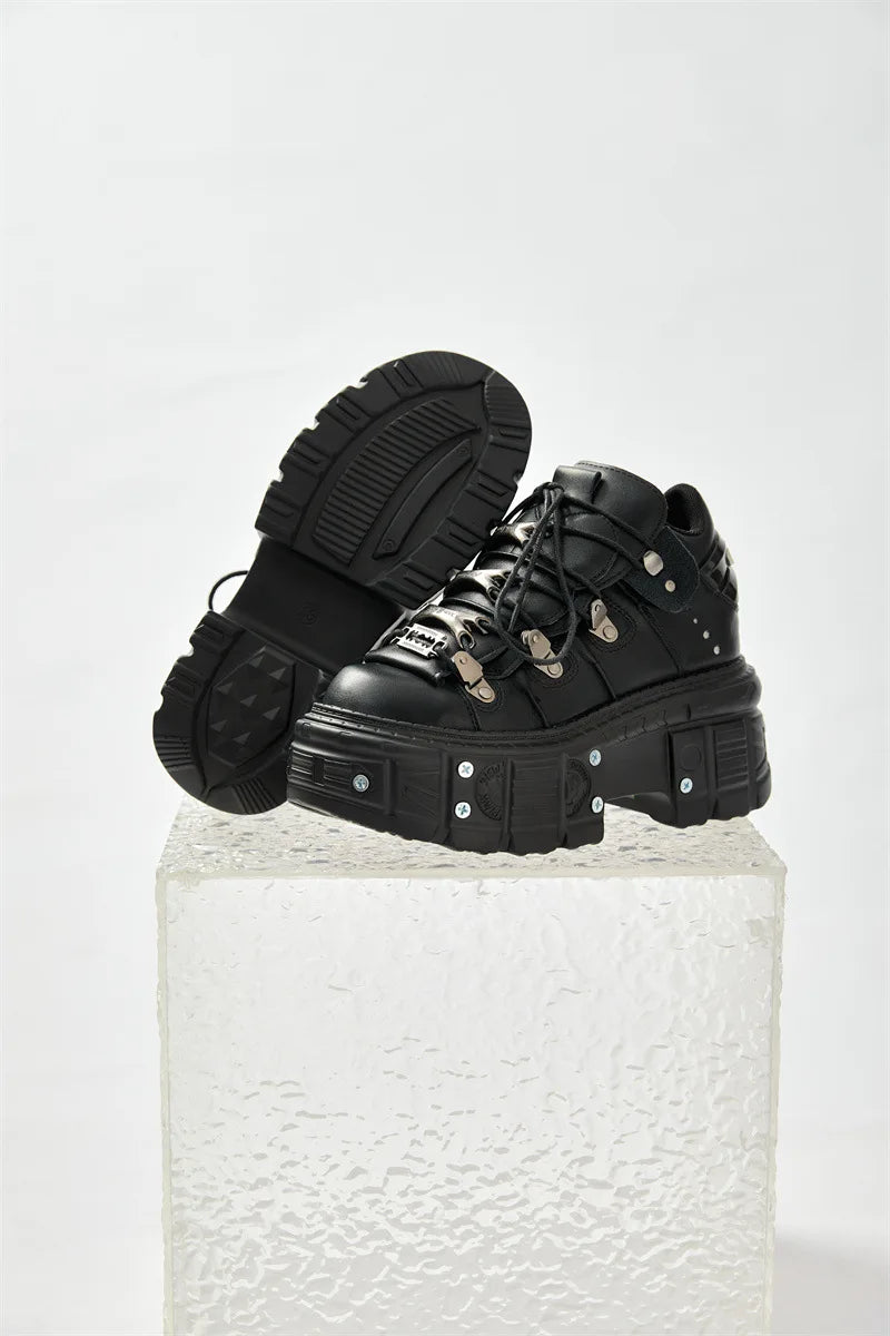2025 nova plataforma escura feminina heavy metal personalidade goth tênis botas punk 8cm