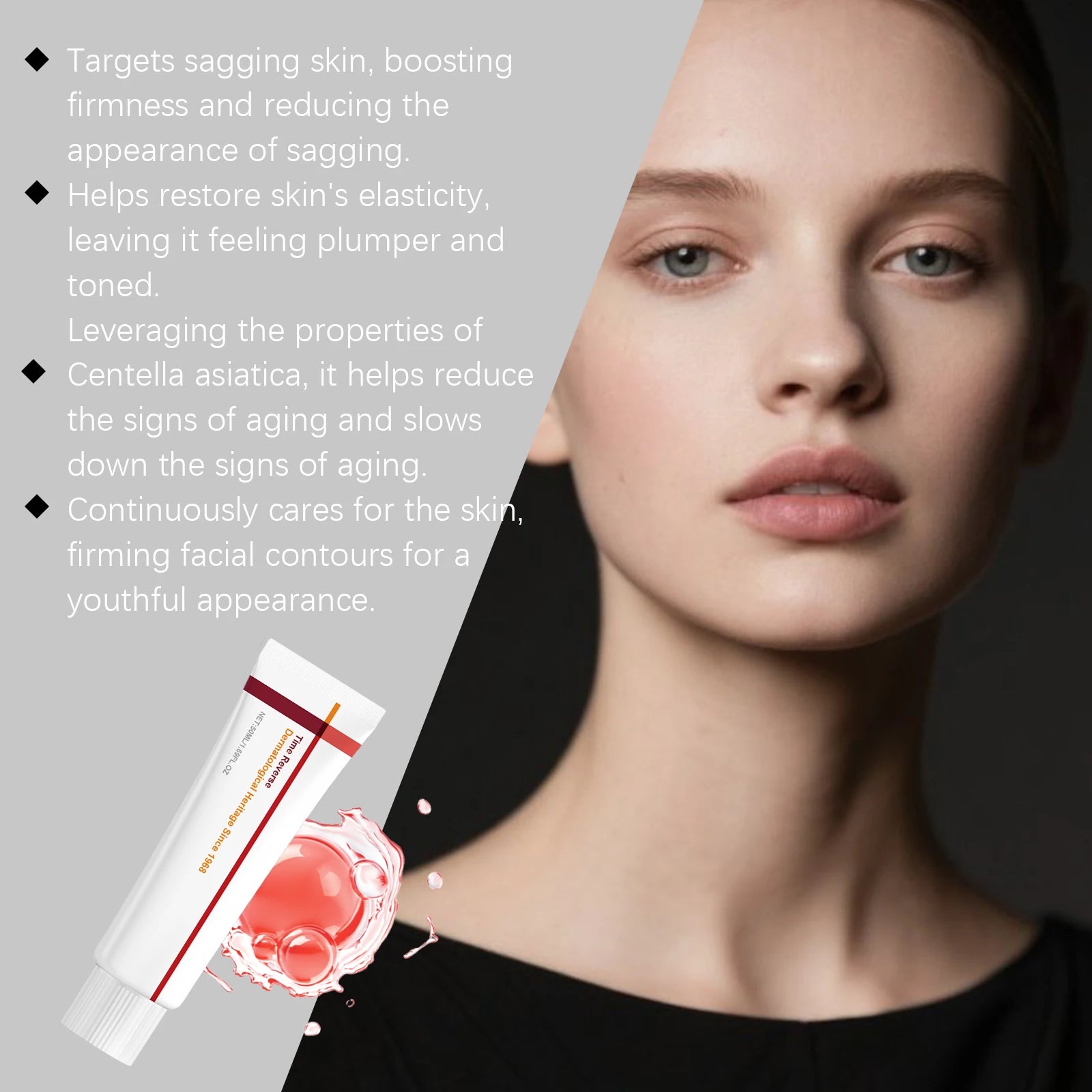 Creme de Centella Asiatica com Madecassoside para Reparação da Barreira Cutânea, Alívio Instantâneo da Vermelhidão e Creme Facial Calmante para Pele Sensível