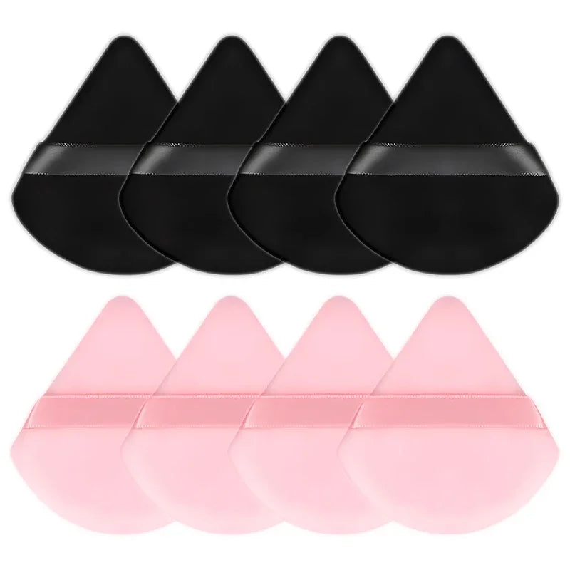 Veludo cosméticos fundação puff macio triângulo maquiagem puffs feminino rosto beleza esponja liquidificador lavável maquiagem em pó acessórios