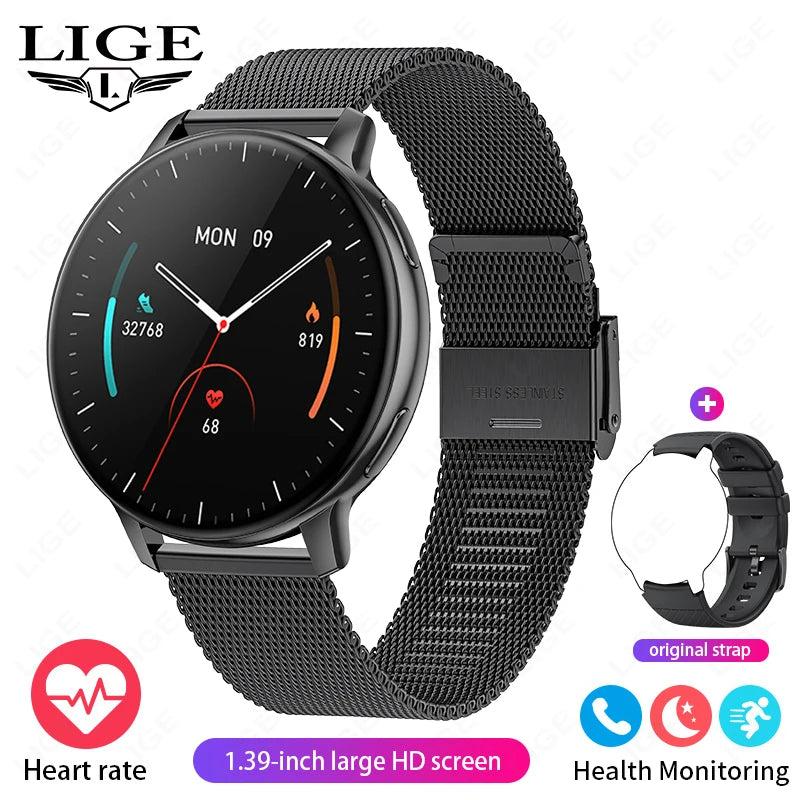 Foxbox relógio inteligente monitoramento de saúde esporte rastreador fitness bluetooth chamada à prova dwaterproof água das mulheres dos homens luxo smartwatch para ios android