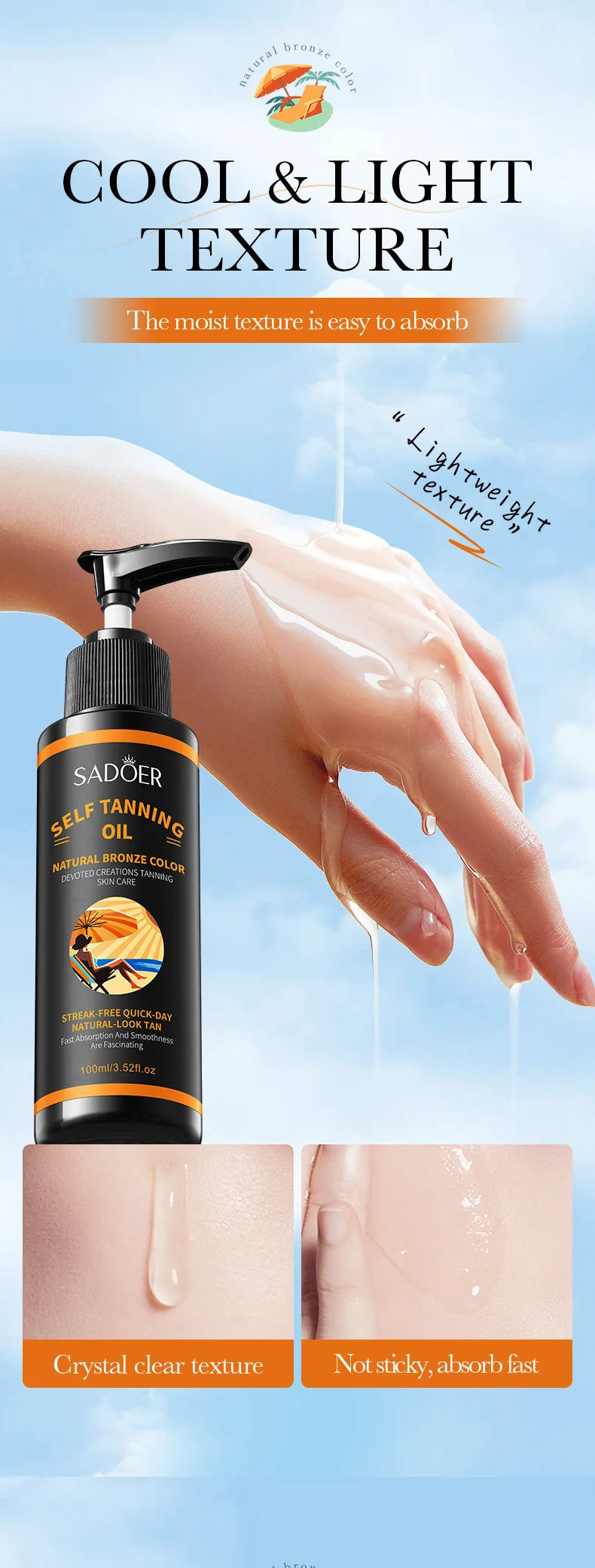 Spray de Bronzeamento 100ml: Textura Leve, Hidratante, Tonalidade Preta Bonita, Cria um Visual Mais Selvagem e Confiante. Grande Capacidade, Acabamento Bege Bonito, Sem Manchas, Secagem Rápida, Sem Efeito Bronzeador.
