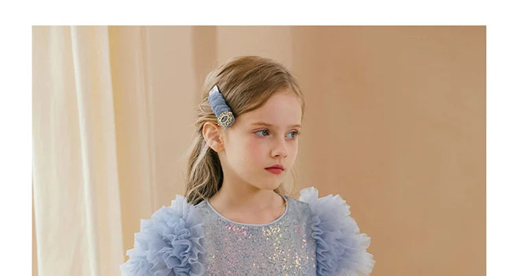 Baby Girls' Gaze Sequins Vestidos, Purple Princess Clothing, 3T, 12T, Kids Wear, Cute Children Party, Bridemaid Clothes, Verão, 2022