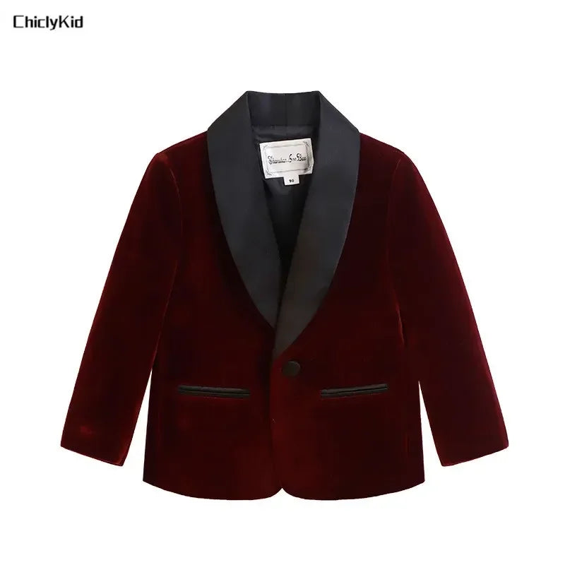 Meninos primavera outono terno jaqueta crianças festa blazers fraque topo crianças vestido formal casamento smoking desempenho casaco de manhã