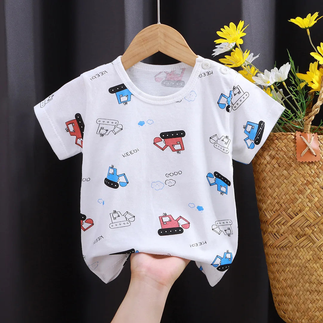 2025 verão crianças dos desenhos animados camiseta para menino animal impressão dinossauro urso meninos t camisa meninas topos camisetas dos desenhos animados crianças roupas