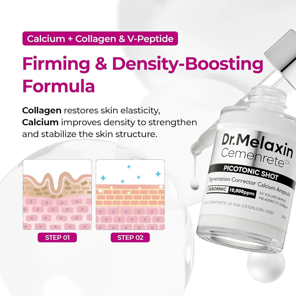 Dr.Melaxin Lumi Firm & Lift Duo |   Sérum coreano de colágeno para o rosto, que firma, preenche e refina a pele, aumentando a densidade e a reparação da pele.