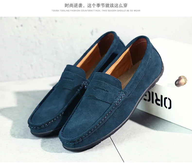 Couro do plutônio camurça de vaca sapatos masculinos marca luxo casual formal mocassins calçados preto masculino sapatos de condução hombres