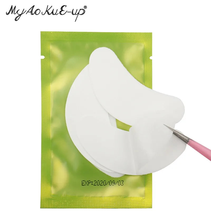 50 pares de remendo de extensão de cílios hidrogel almofada de olho gel adesivo de papel sob almofadas de olho remendos de cílios ferramenta de maquiagem suprimentos de beleza