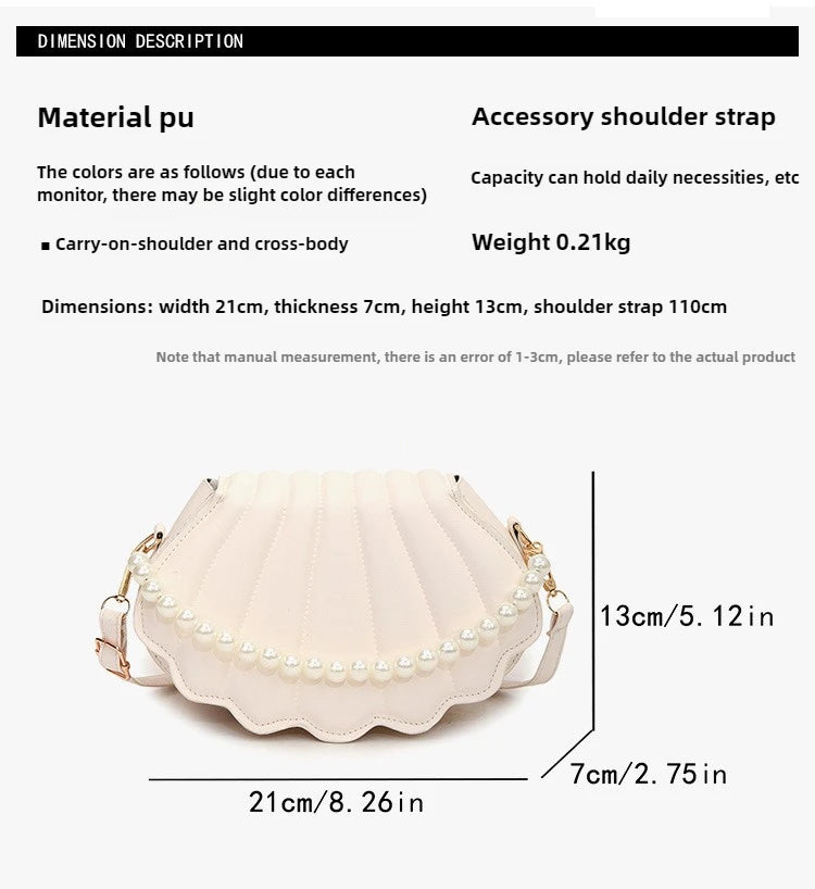 Francês pérola corrente bolsa feminina concha moda bolsa de ombro couro do plutônio bolsa embreagem novidade sólido chique hobo saco pequena mochila