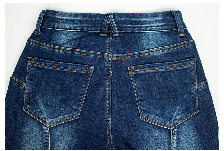 Calças Jeans Femininas Push Up, Calças Skinny de Denim, Moda 2026, Pantalones De Mujer, Pantalon Femme, Azul 2XL 3XL