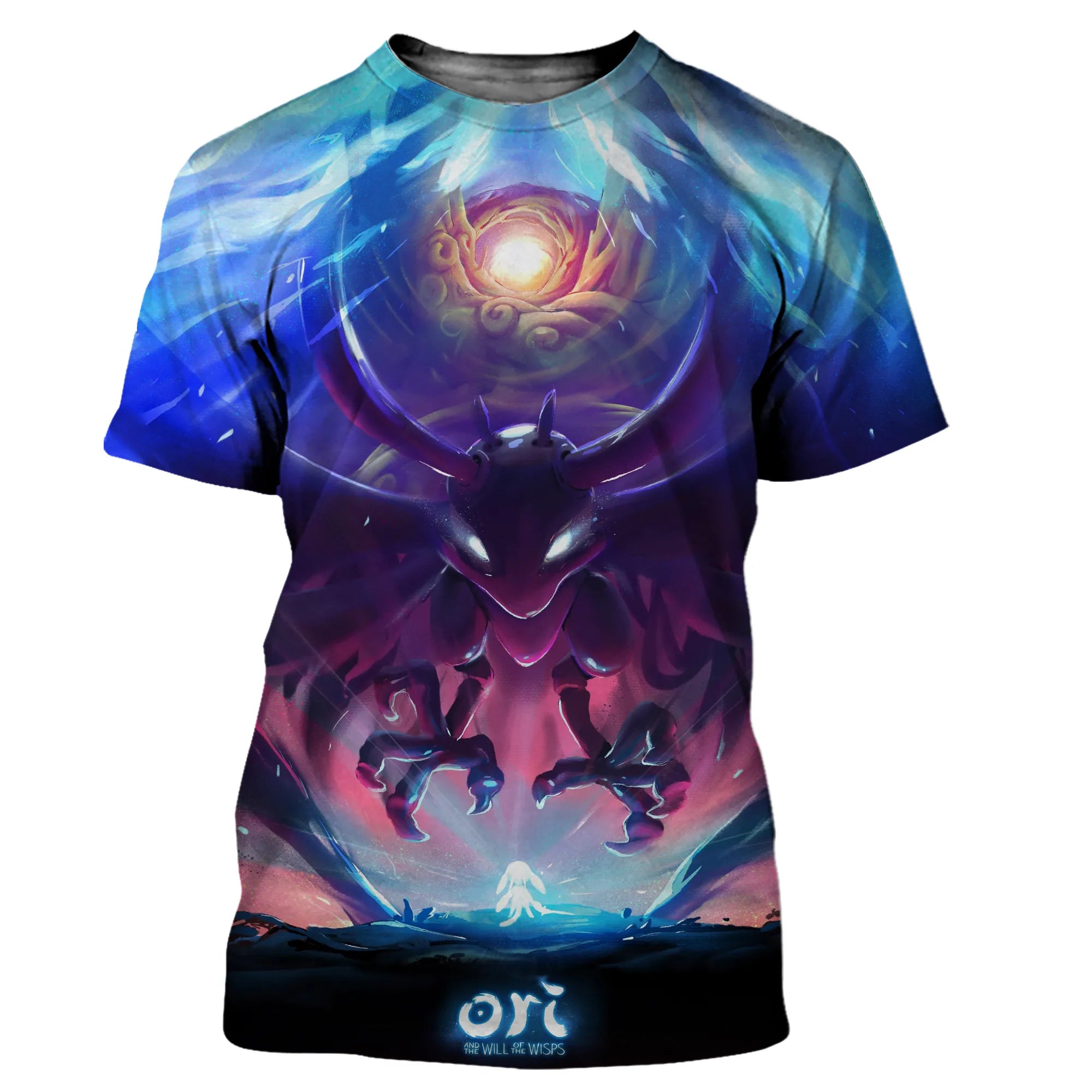 Ori e a vontade das sabedios camisetas jogo dos desenhos animados impressão 3d meninos meninas crianças moda casual oversized t camisa crianças camisetas topos