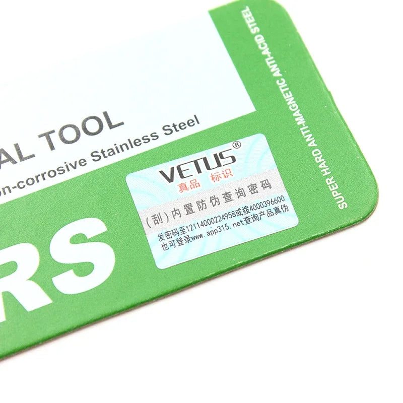 Veterus 100% marca antiestática esd pinças de aço inoxidável cílios compõem nipper artesanato ferramentas de maquiagem & acessórios