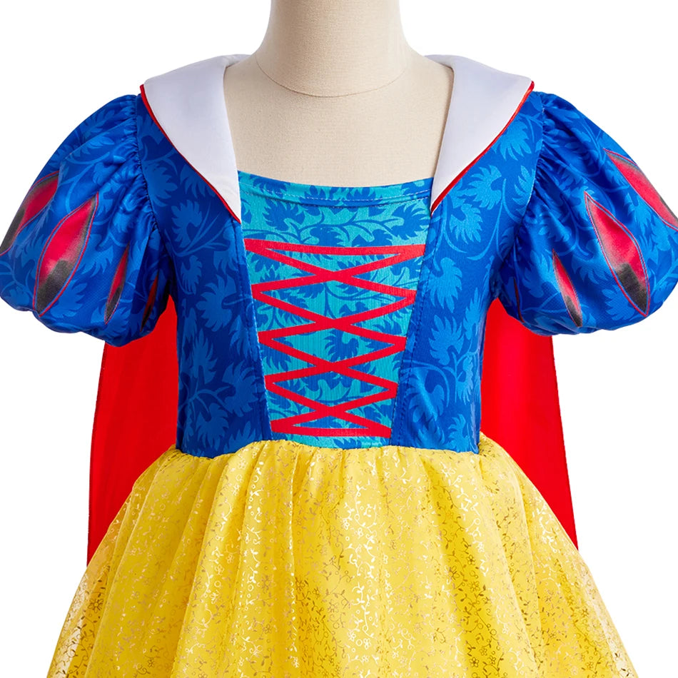 Crianças neve branca cinderela aurora anna elsa traje menina cosplay vestido crianças encanto mirabel pequena sereia roupas de halloween