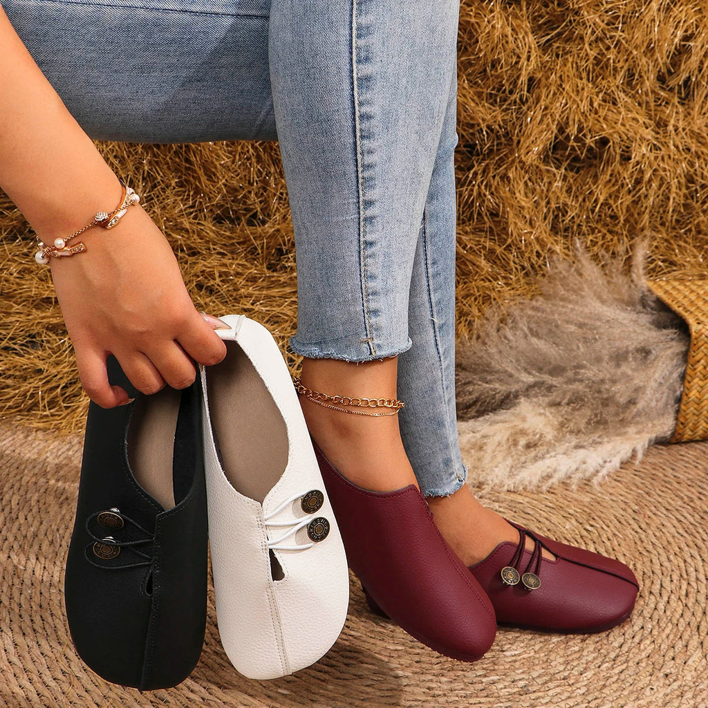 Mulheres apartamentos sapatos 2024 nova primavera outono casual confortável sapatos de barco mocassins dedo do pé redondo ballet ao ar livre fundo macio sapatos planos