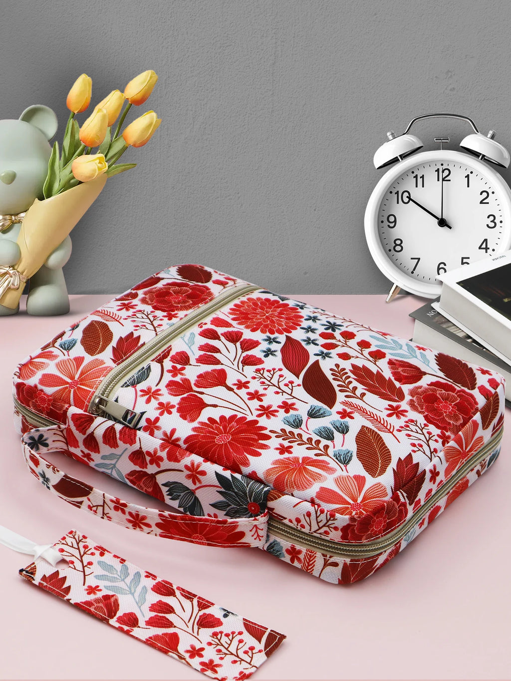 Capa da bíblia para mulheres com impressão de flores, estojo da bíblia, bolsa da bíblia, estojo da bíblia de estudo, capas para bíblia, capas de boooks da bíblia