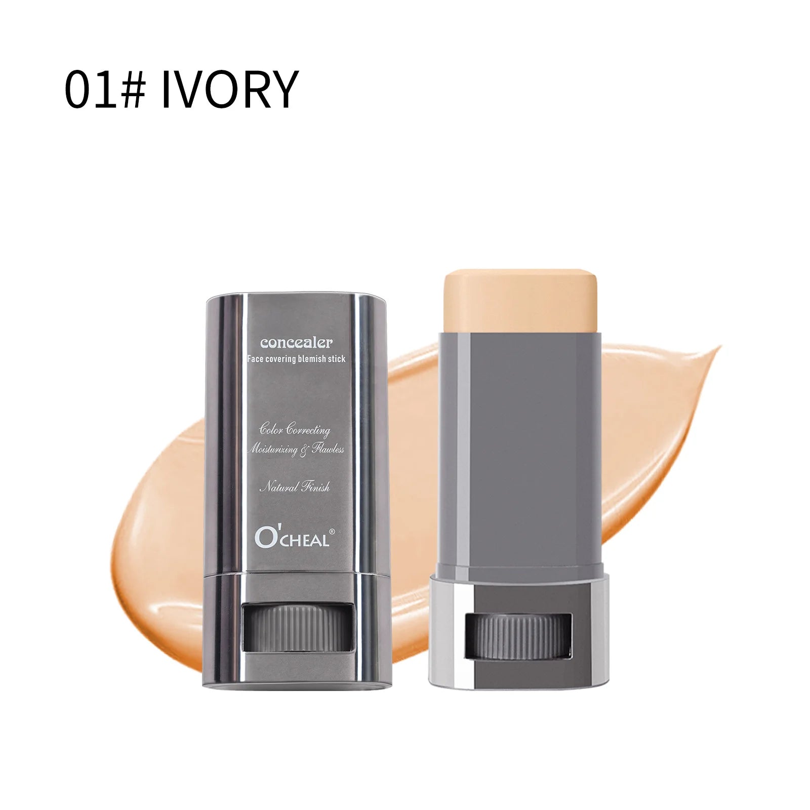 Bastão de Corretivo Líquido - Cobre Marcas de Acne, Olheiras, Tatuagens e Sardas, Base Cosmética de Cobertura Total para o Rosto