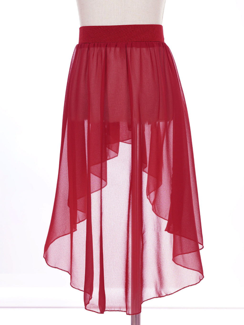 Crianças meninas cintura elástica oi-baixo chiffon saia moderna dança lírica jazz latino cha-cha ballet patinação desempenho roupas
