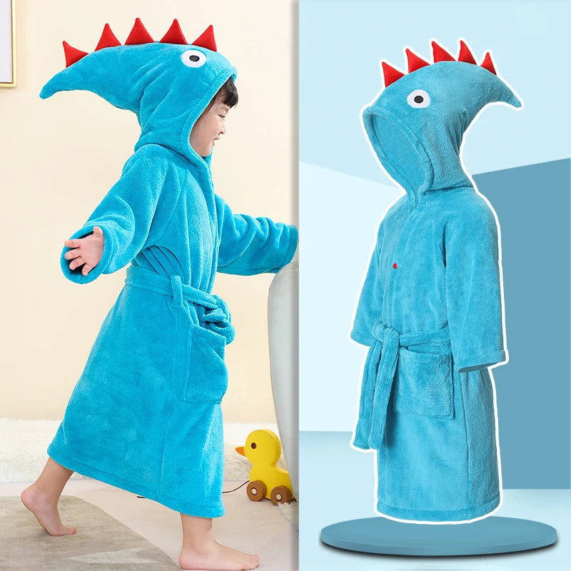 Roupão Infantil Absorvente Quente Robe Banho Bebé Macio Crianças Toalha Capuz Banho Grande Toalha Banho Bebé Roupa Banho Praia Robe Menina Pijama Menino Casa Toddler Lar