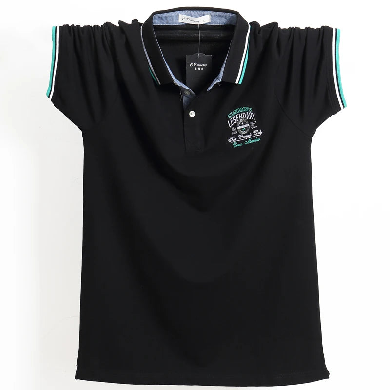 2025 nova chegada moda masculina camisa polo marca polo masculina algodão respirável polo dupla listra lateral fino ajuste
