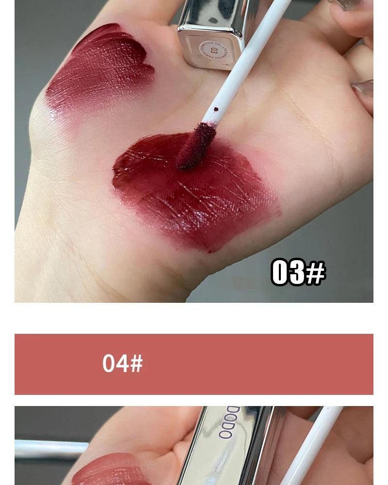 Punk roxo espelho água brilho labial tubo de prata vermelho lábio esmalte vidro óleo labial à prova dwaterproof água batom líquido nude claro matiz maquiagem 1pc