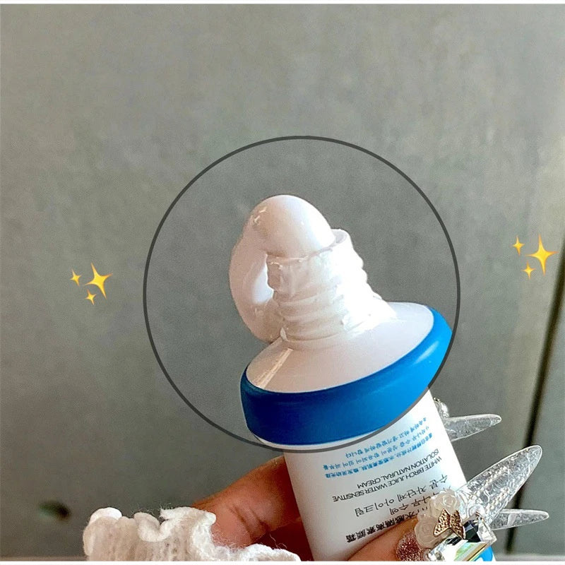 Creme facial Peach Jo + Birch Sap Primer, hidratante diário leve para preparar a pele, creme de acabamento natural para todos os tipos de pele