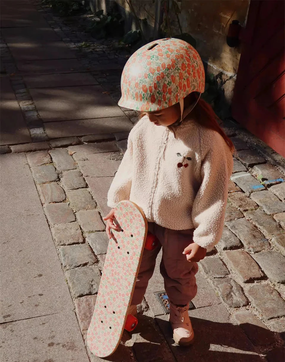 2024 inverno ks crianças algodão lã de cordeiro quente outerwear roupas meninas impressão casacos do bebê meninos mais jaquetas de lã crianças roupas