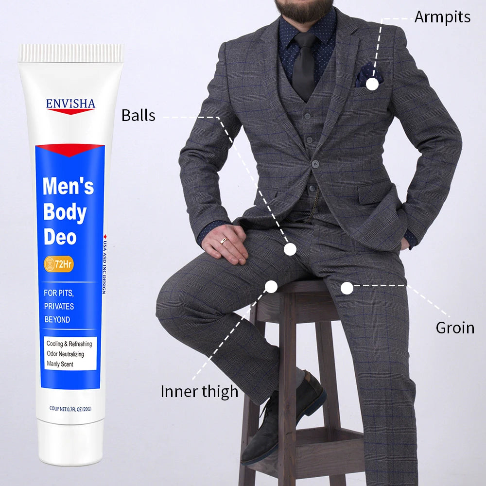 Envisha-Loção Corporal Masculina, Desodorante Duradouro, 72 Horas de Fragrância, Partes Particulares, Axilas, Nádegas, Beleza, Saúde