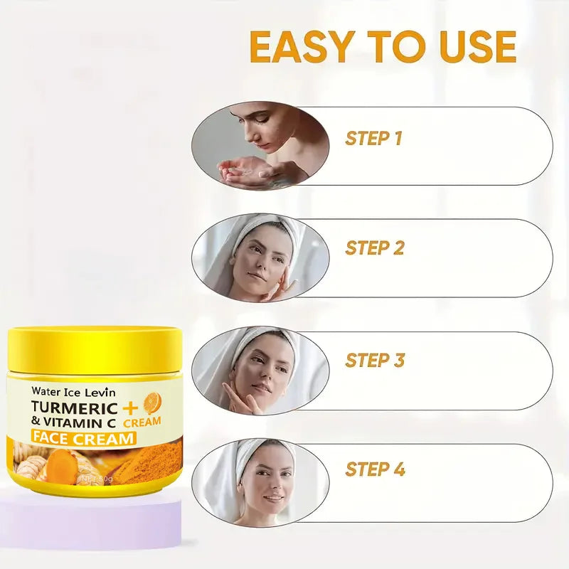 Cúrcuma vitamina c creme anti-envelhecimento hidratante anti-rugas colágeno ácido hialurônico creme cuidados com a pele cosméticos 50g