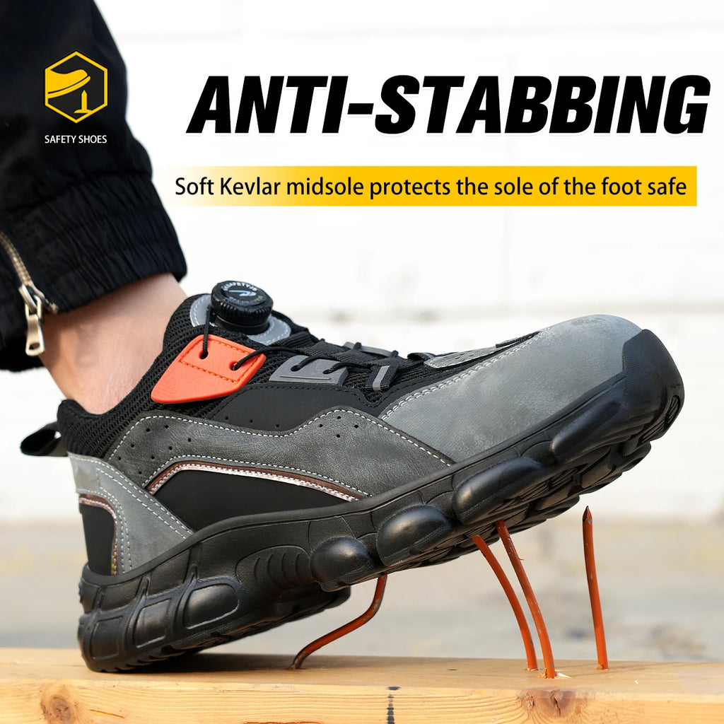 Sapatos de segurança de trabalho de dedo do pé de aço masculino leve indestrutível botas de trabalho de segurança homens proteção tênis de trabalho tamanho 47 48