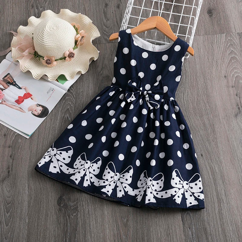 Baby Girls' Cotton Princess Party Dress, roupas de casamento infantil, moda infantil, verão, vestidos de aniversário, 2-10 anos