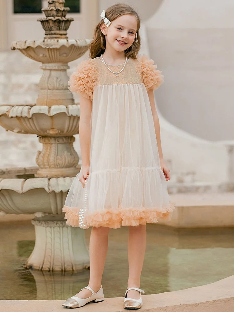 Baby Girls' Gaze Sequins Vestidos, Purple Princess Clothing, 3T, 12T, Kids Wear, Cute Children Party, Bridemaid Clothes, Verão, 2022