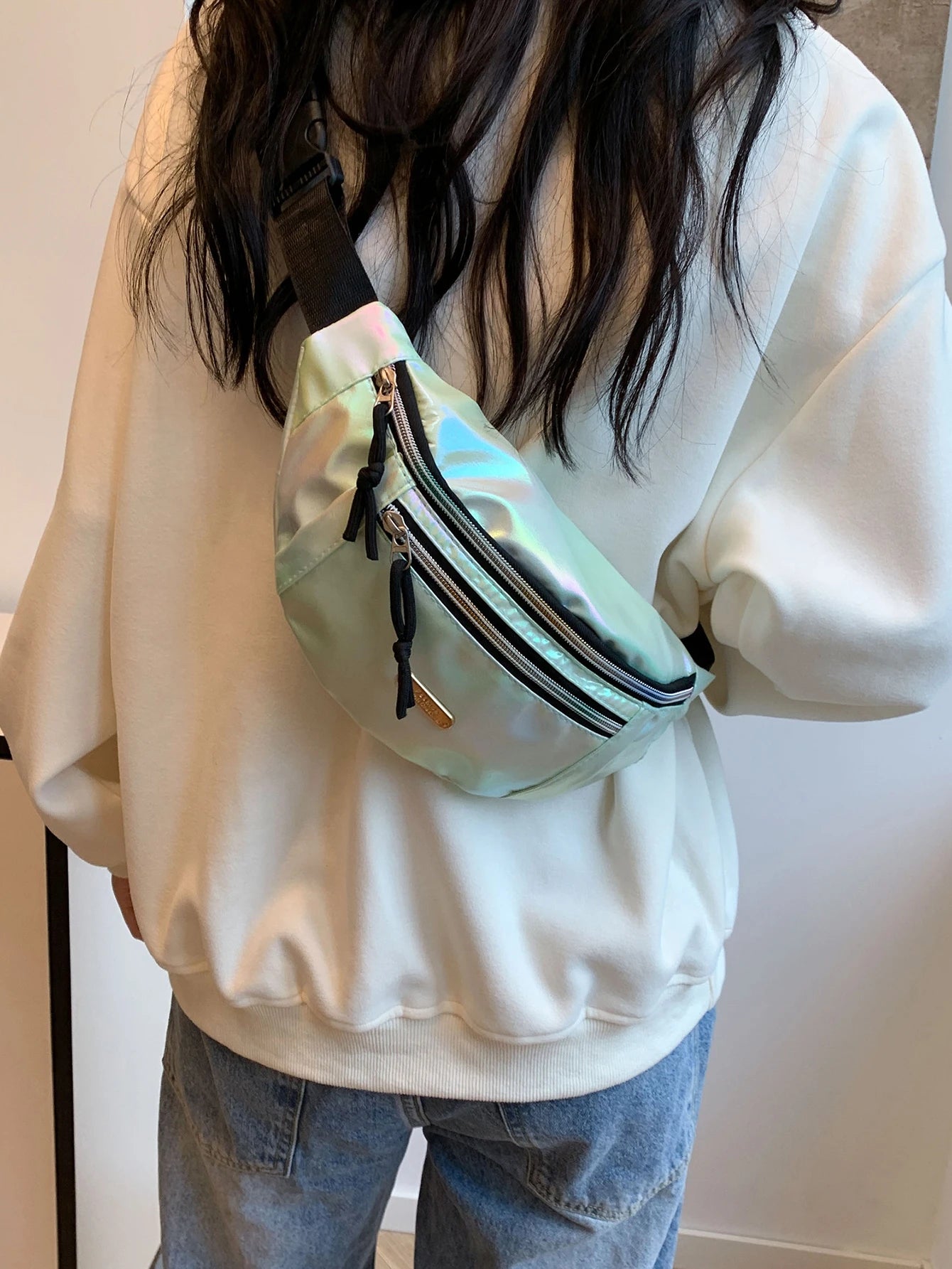 Crossbody Fanny Pack para homens e mulheres, Bolsa de cintura, Bolsa de cinto para viagem, caminhada, corrida, caminhada, ciclismo, Easy Carry, qualquer telefone, carteira
