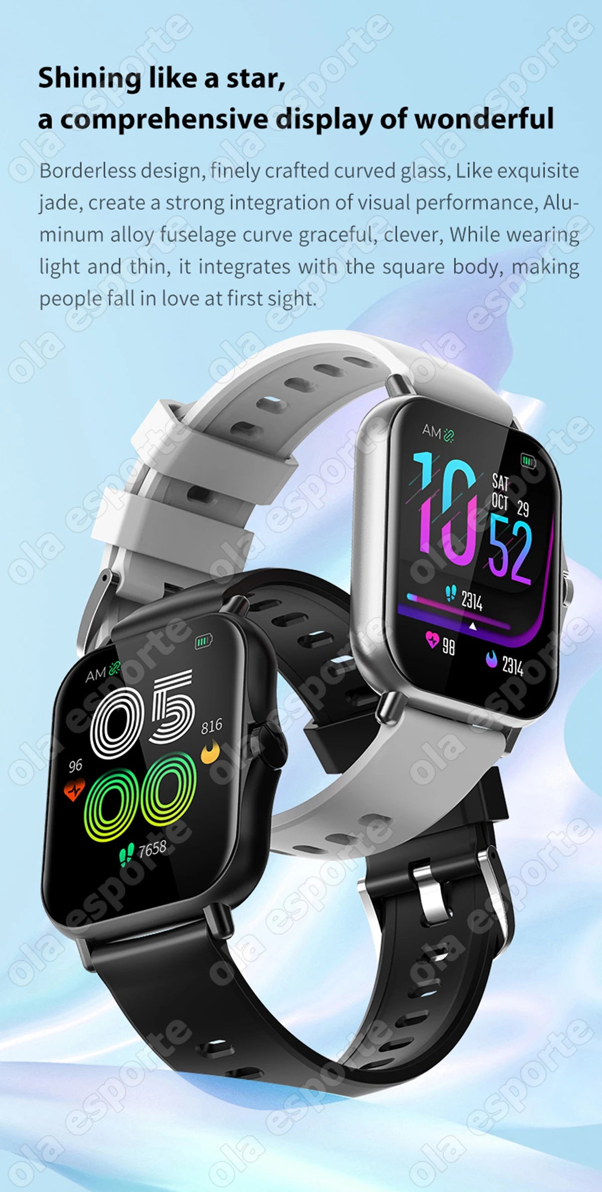 Relógio Inteligente 2026 para Android e iOS, Tela Colorida de 1.83 Polegadas, Bluetooth, Atende Chamadas, Monitor de Fitness, Smartwatch para Mulheres e Homens, Novo