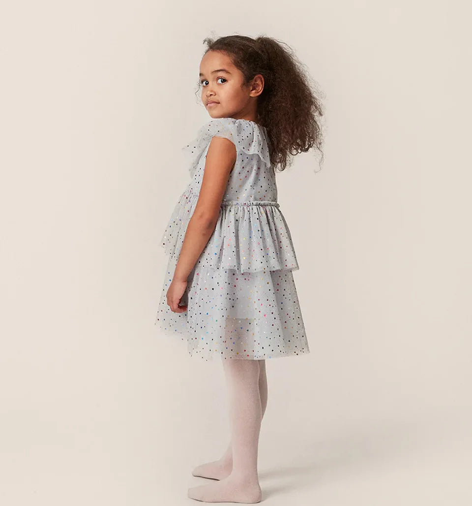 Verão ks bebê meninas cereja malha vestido crianças roupas meninas vestidos de princesa saias festa de natal manga longa vestidos