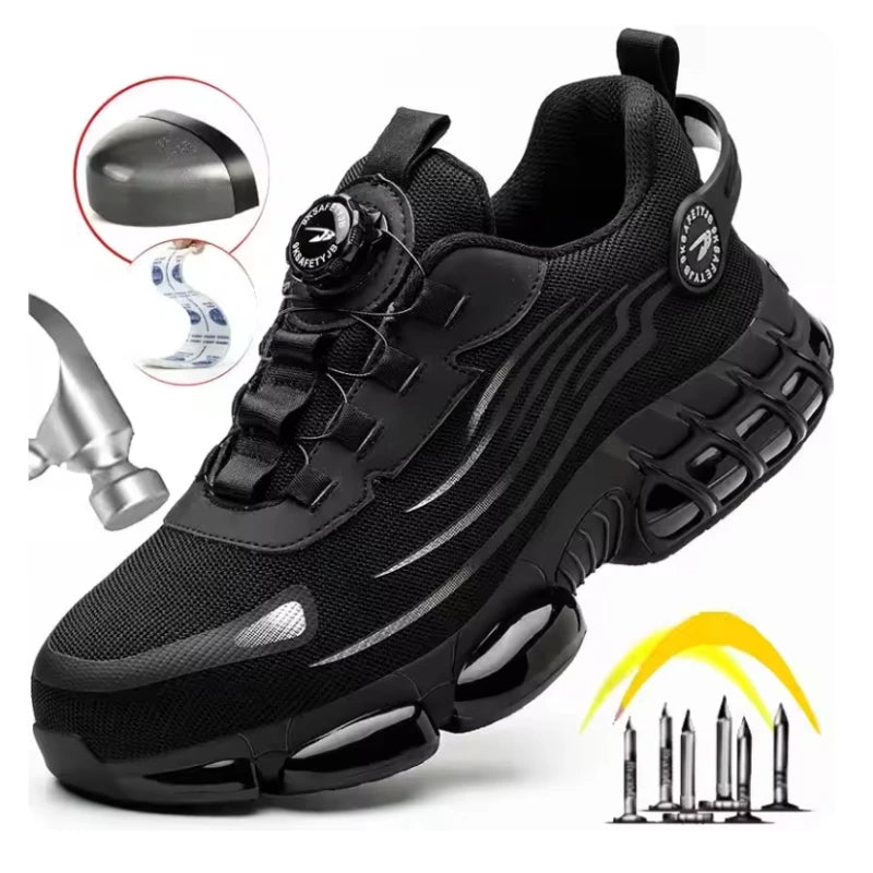 Tamanhos 36-48 sapatos de segurança dedo do pé de aço smash à prova de punctura sapatos de trabalho para homens tênis anti-deslizamento zapatos de seguridad de hombre