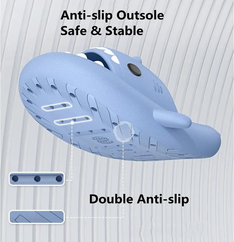 Casa tubarão chinelo nuvem mulher clapper slides verão praia interior eva sandálias masculino engraçado não deslizamento sapato senhoras feminino tênis