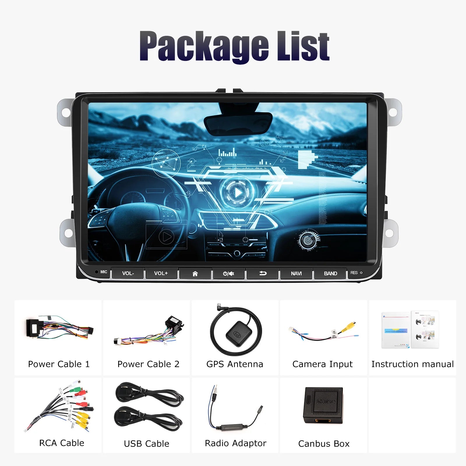 Essgoo 9 "android 14 4g + 64g Wireless  carplay carro estéreo gps navi wifi rds fm bt para vw golf 5 6 passat polo touran tiguan caddy eos
