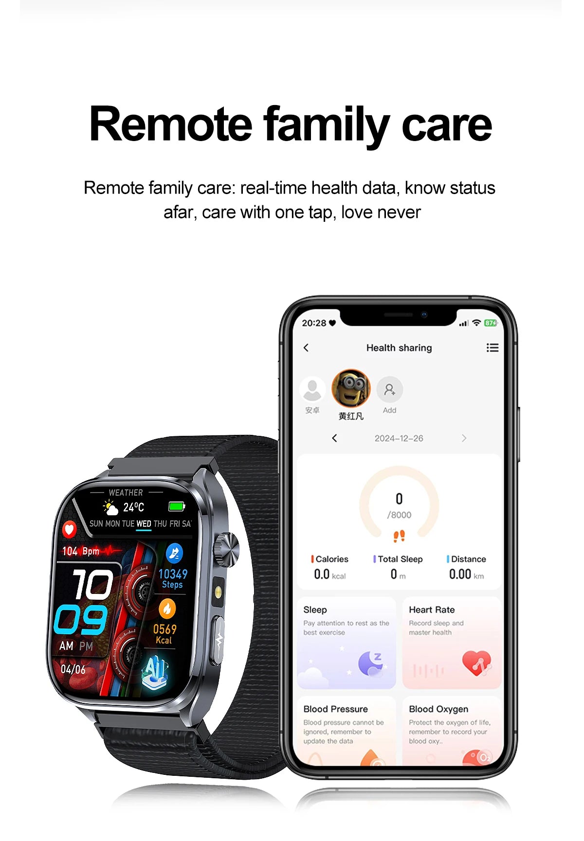 Novo Smartwatch 2026 com ECG Preciso, Análise de Saúde Cardíaca, Análise de Sangue, Lipídios no Sangue, Pressão Arterial e Chamada Bluetooth para Homens
