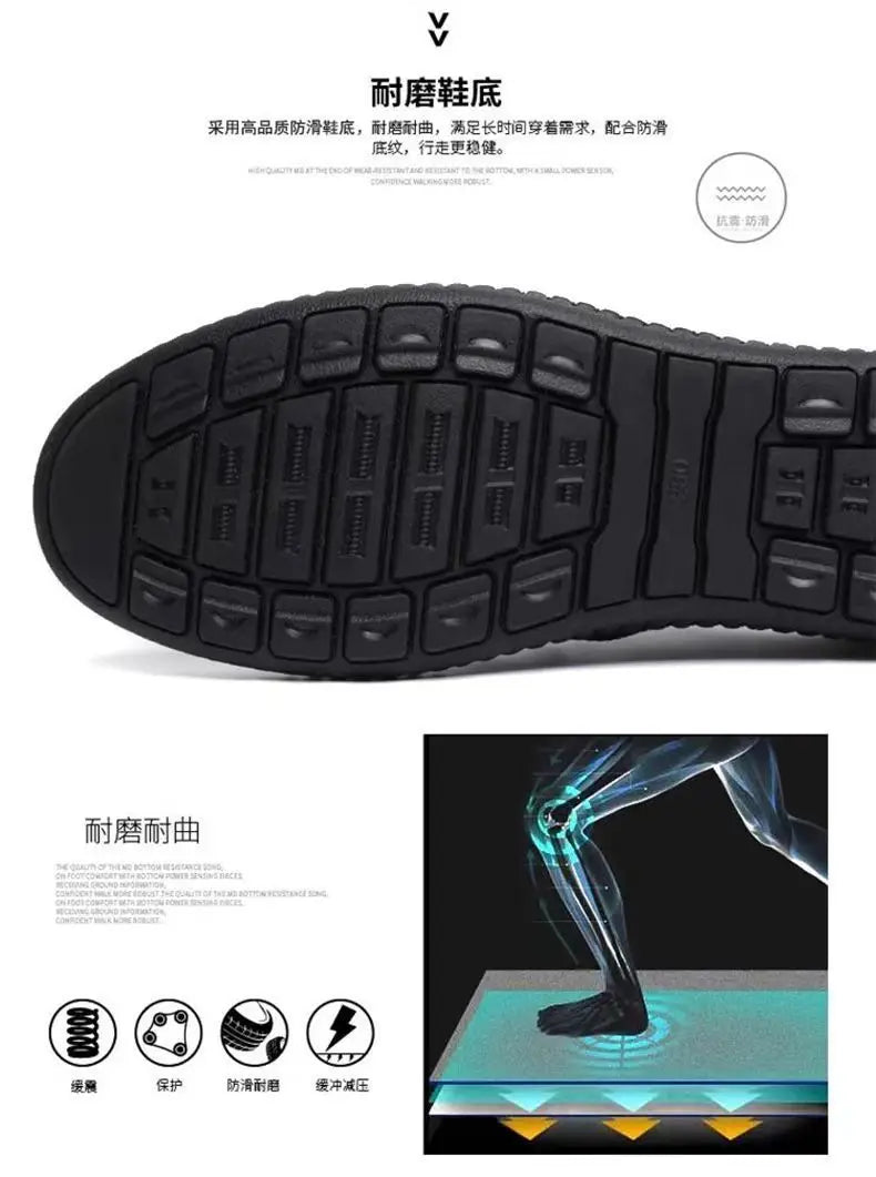 Homens mocassins de couro do plutônio antiderrapante andando apartamentos respirável ao ar livre deslizamento em sapatos casuais para trabalho masculino escritório condução sneakers2