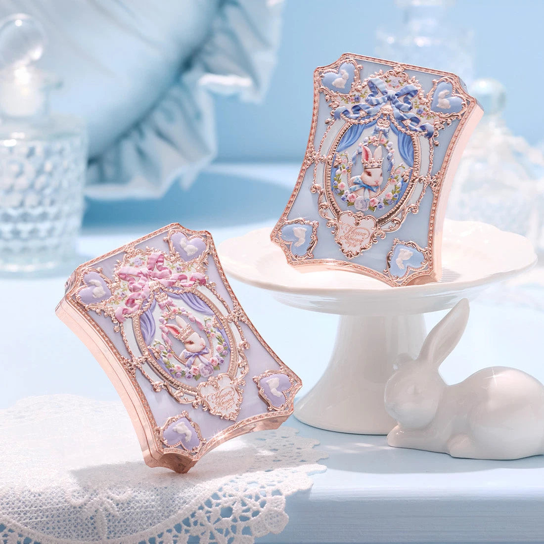 Flower Knows 2026 Bunny Garden Paleta de Sombras Temática de Coelhinho Coleção de Cosméticos Completa com Blush e Iluminador