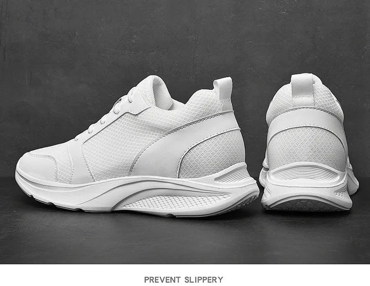 Homens sapatos de elevador aumento de altura tênis sapatos para homem 10cm esportes sapatos casuais invisível sapatos de aumento interno para homem 8cm