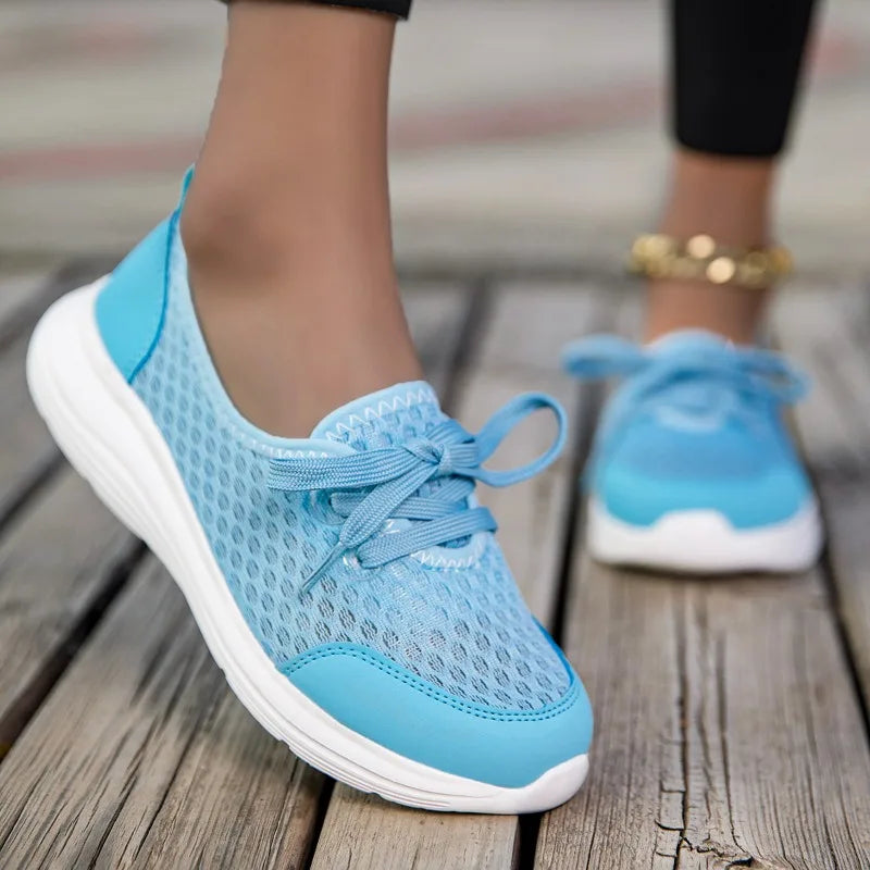 Yrzl mulher tênis deslizamento em sapatos casuais malha respirável confortável macio clássico condução mocassins sapatos para senhoras