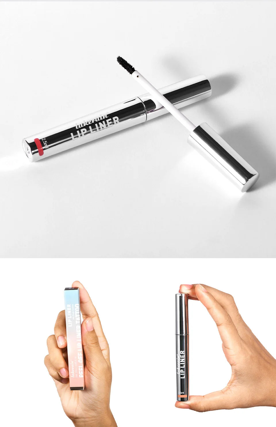 Lakerain 4 cores descascar tatuagem delineador labial-à prova d'água de longa duração fosco antiaderente desbotado matiz labial sexy maquiagem de contorno vermelho