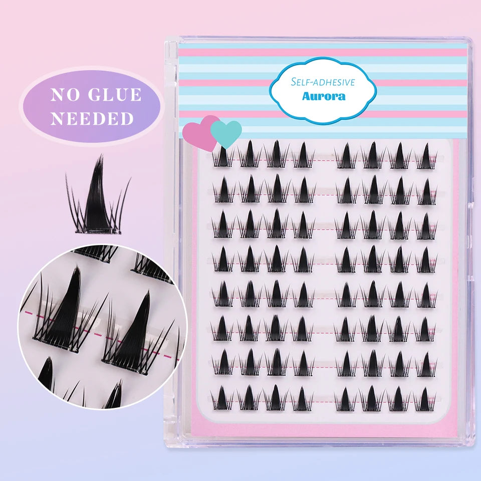 10 linhas diy clusters cílios sem cola cílios postiços naturais mangá cílios macios cílios postiços maquiagem diária