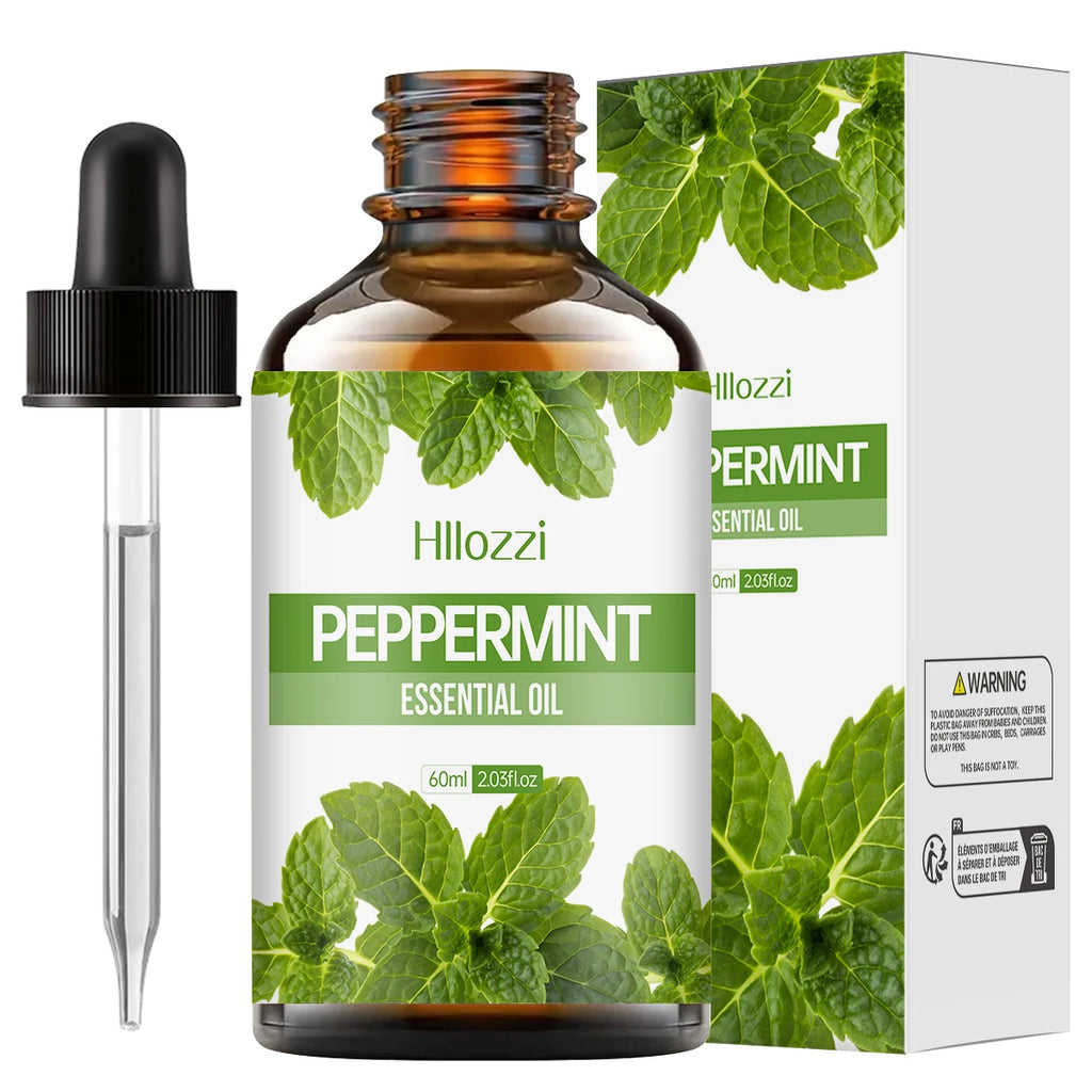 100ml/60ml/30mlPeppermint óleo essencial hidratante multifuncional óleo essencial aromaterapia vela difusor de carro