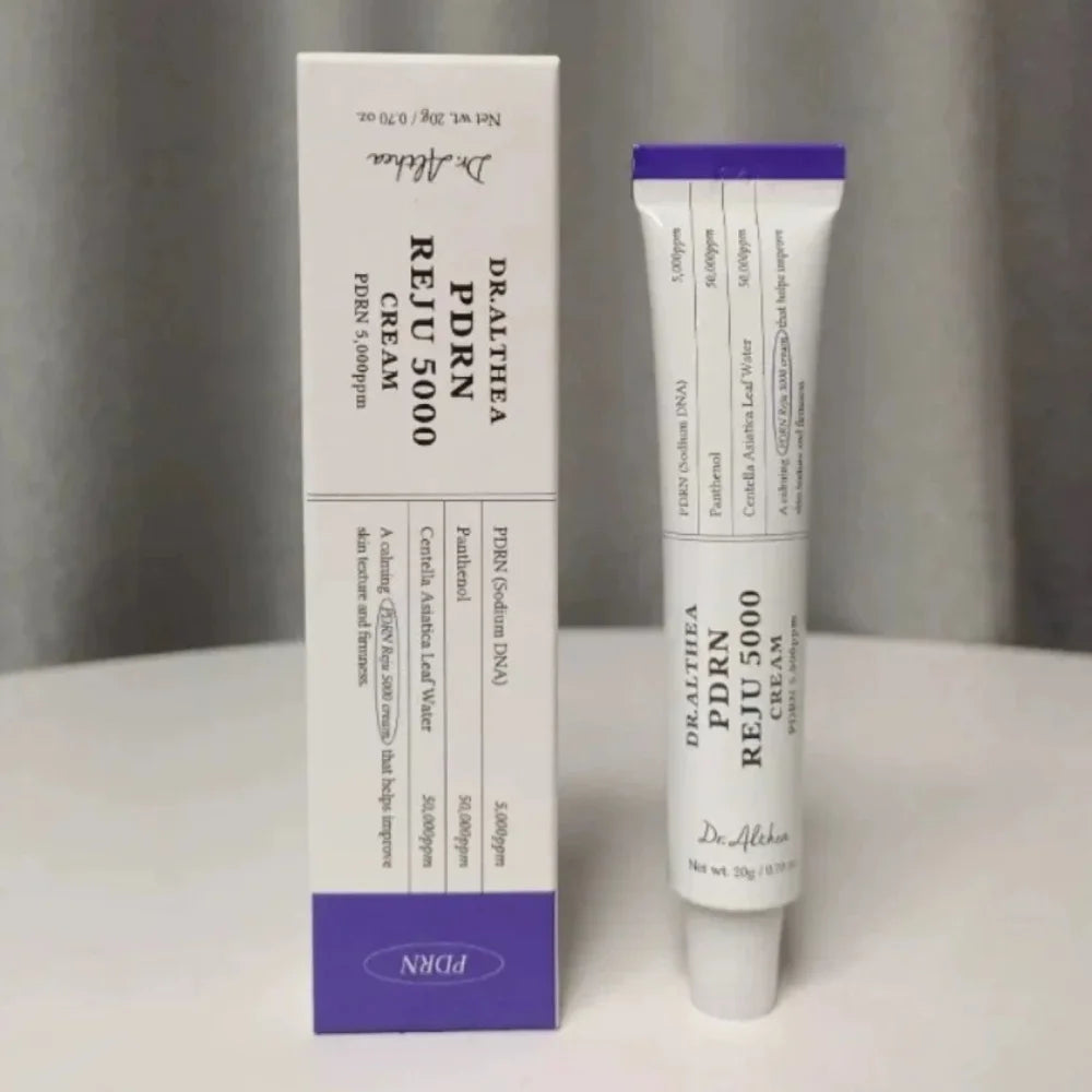 Creme Facial Calmante PDRN REJU 5000 com Pantenol e Centella Asiatica para Redução de Rugas, Cuidado Facial, Skincare Coreano