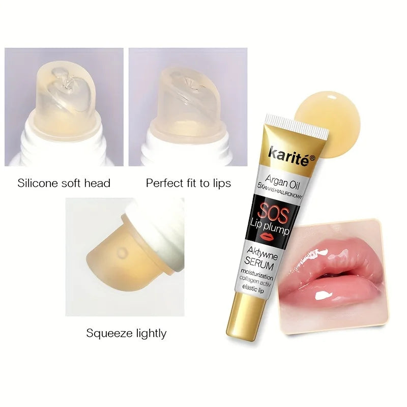Brilho labial hidratante duradouro de volume extremo - fórmula nutritiva de óleo mineral intensificador labial maquiagem líquida lábios mais cheios