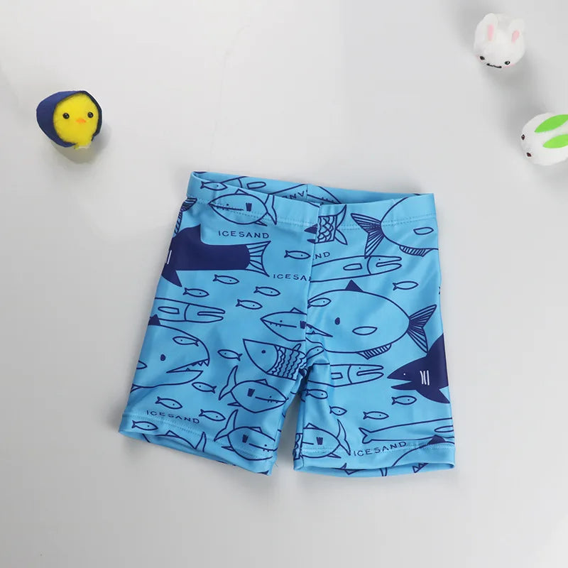 Shorts de Praia Infantis Verão 2026 para Meninos com Estampa de Desenho Animado, Calções de Banho para Crianças de 1 a 9 Anos, Roupa de Banho Infantil, Calções de Natação