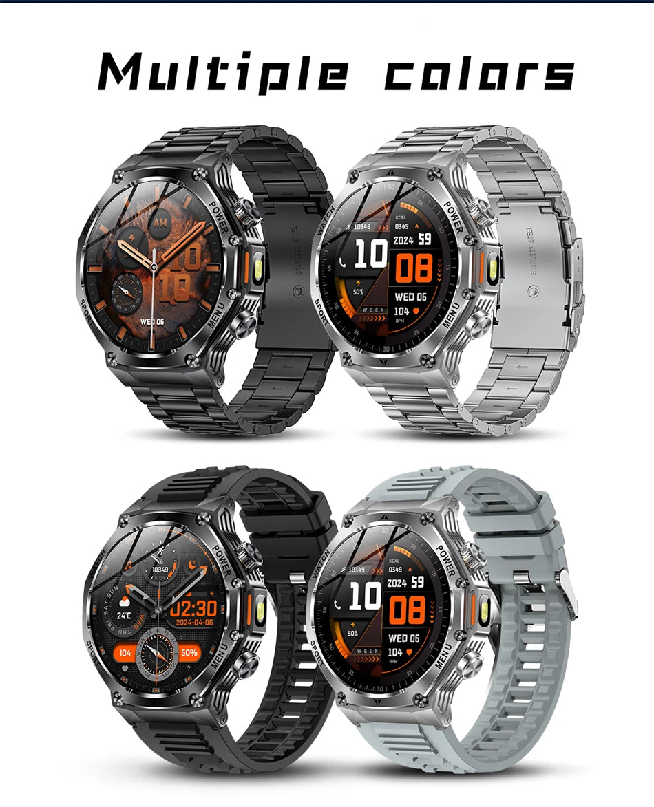 Novo relógio inteligente masculino 2025 chamada bluetooth um clique conexão relógios ip67 à prova dip67 água 800mah bateria smartwatch homem android ios
